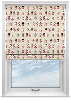 Fairy Cakes, Cupcake Sponge - Roman Blind